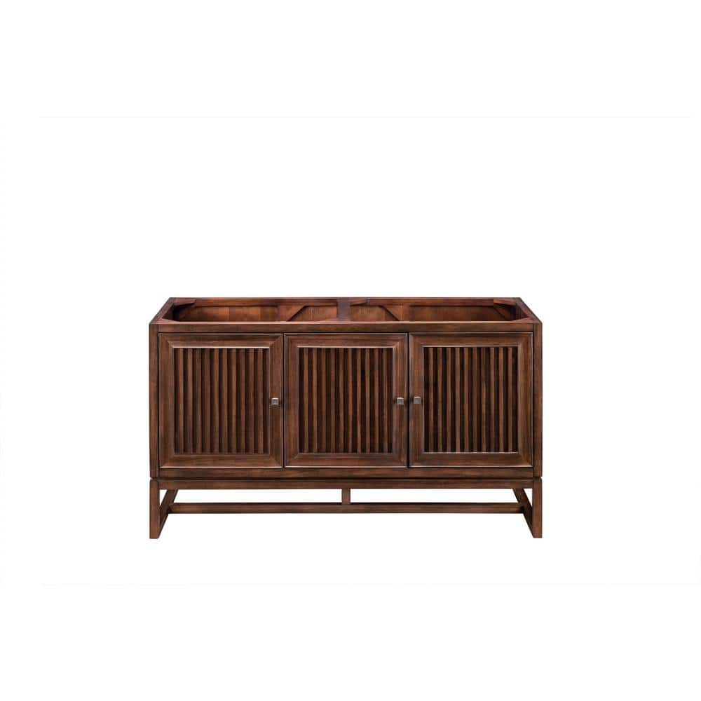 Athens 59.8 in. W x 23.1 in. D x 33.5 in. H Bath Vanity Cabinet without Top in Mid Century Acacia price history on PriceWatchPro