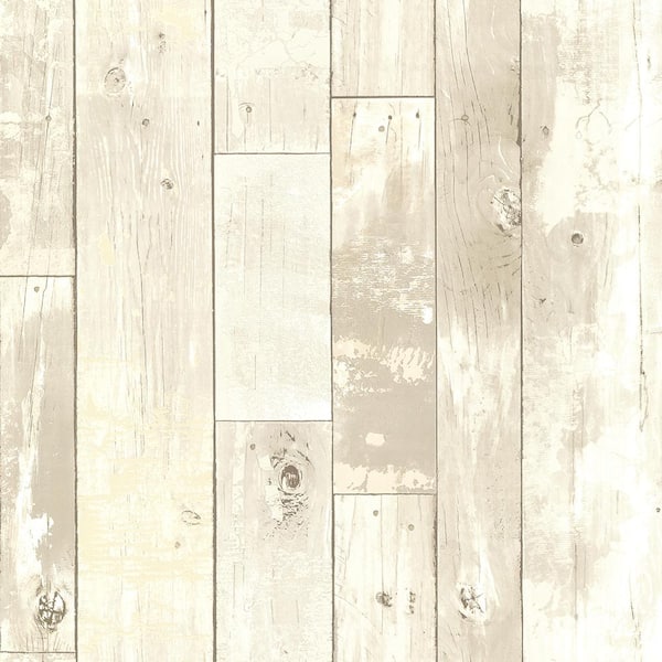 Brewster Ashwile Taupe Wood Taupe Wallpaper Sample