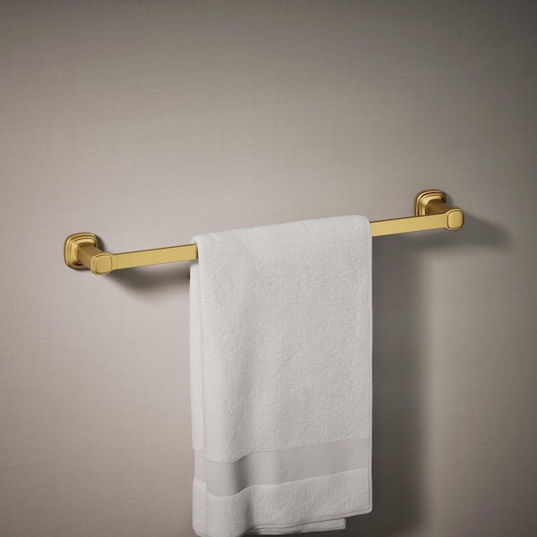 Numista 24 in. Towel Bar in Vibrant Brushed Moderne Brass