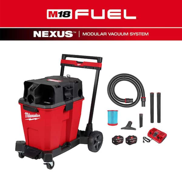 M18 FUEL 12 Gal. Cordless DUAL-BATTERY Wet/Dry Shop Vacuum Kit with M18 FORGE HD 12.0Ah Battery