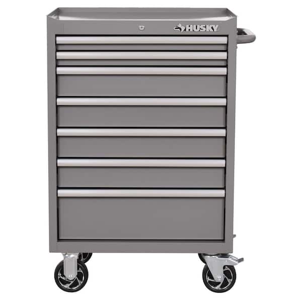 Husky Standard-Duty 27 in. 7-Drawer Gray Rolling Tool Cabinet