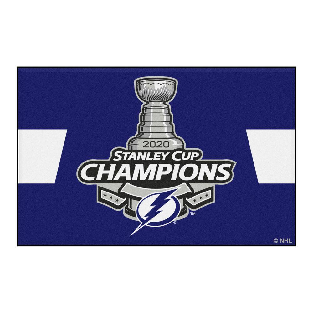 Fanmats Nhl Tampa Bay Lightning Stanley Cup Champions Rug 19in X 30in The Home Depot