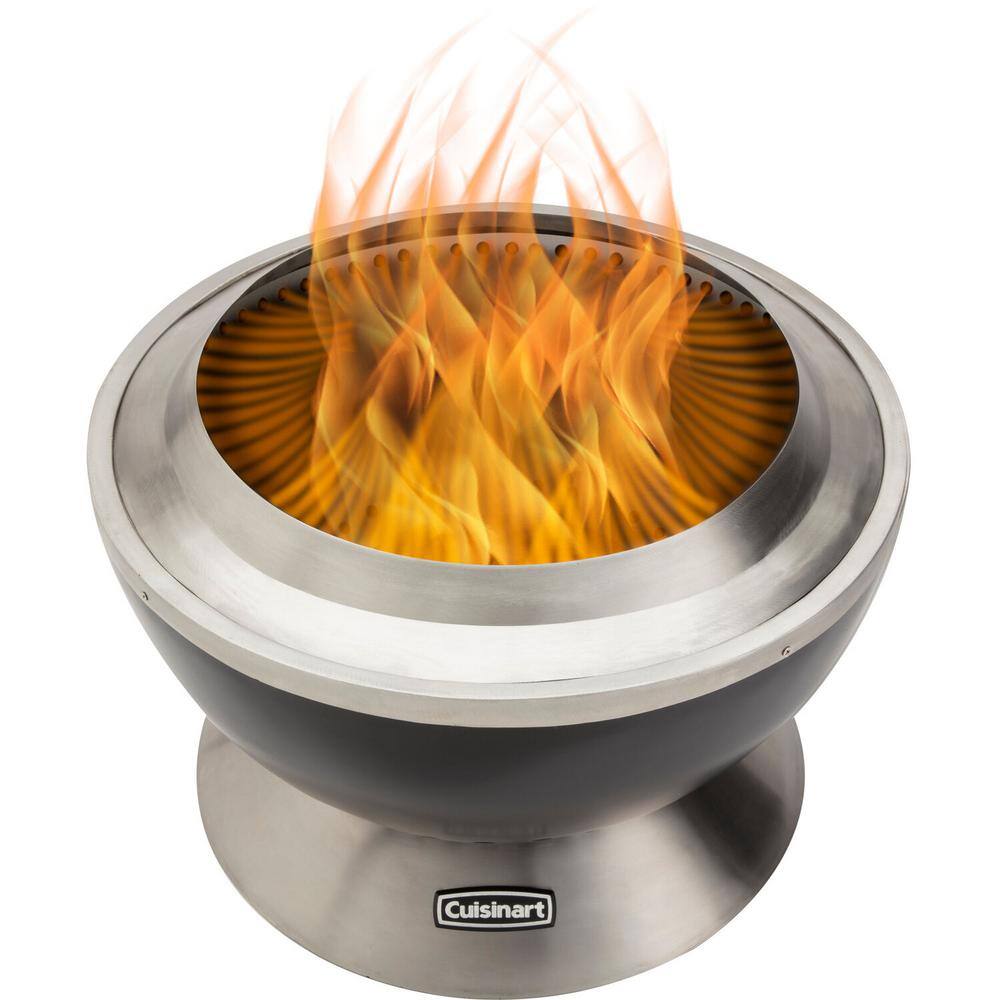 Cuisinart 25" Black Stainless Steel Smokeless Fire Pit