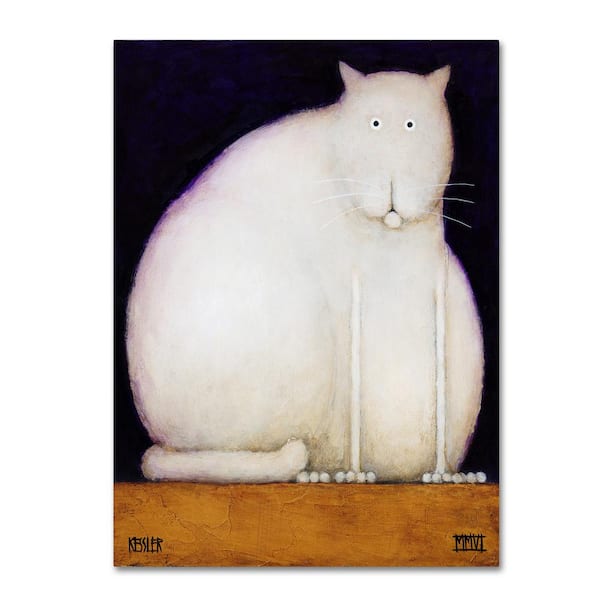 Trademark Fine Art 24 in. x 18 in. "Fat Cat" by Daniel Patrick Kessler Printed Canvas Wall Art