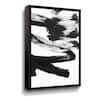 Artwall 'black & White Strokes 5' By Iris Lehnhardt Framed Canvas Wall 