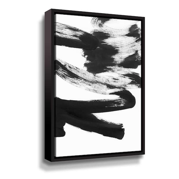 Artwall Black And White Strokes 5 By Iris Lehnhardt Framed Canvas Wall Art 5leh028a3248f The 