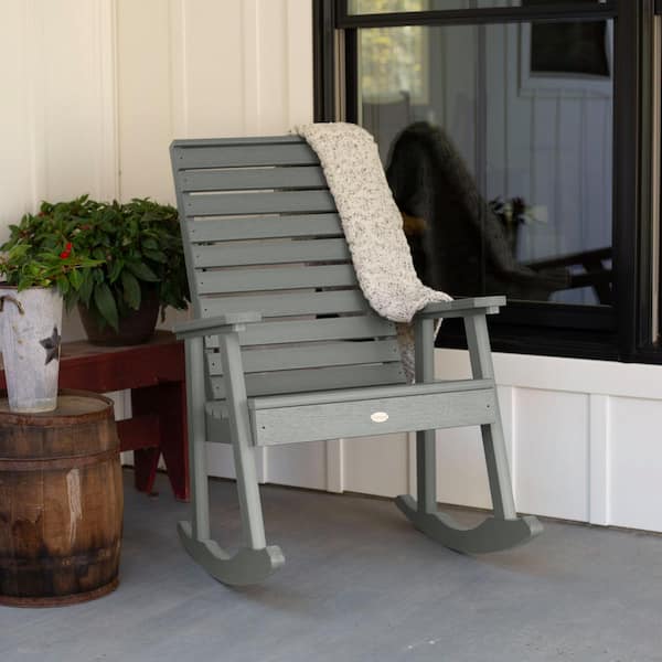 Weatherly Coastal Teak Recycled Plastic Outdoor Rocking Chair