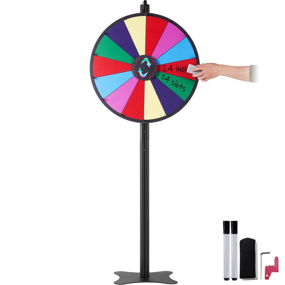 VEVOR Spinning Prize Wheel 24 in. Spinning Wheel 14 Slots Roulette ...