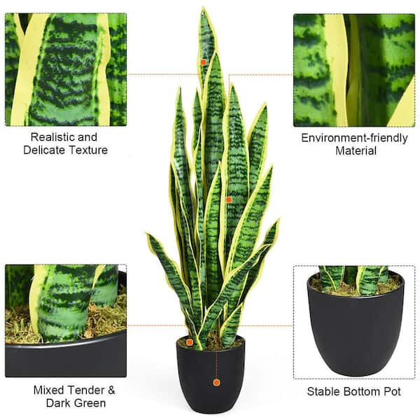 Faux Potted Snake Plant 3' + Reviews