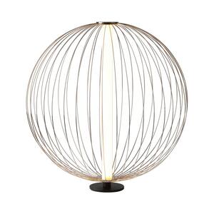Spokes 21 in. Black Round Small Table Lamp
