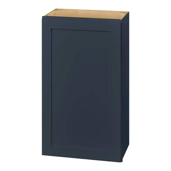 Avondale 21 in. W x 12 in. D x 36 in. H Ready to Assemble Plywood Shaker Wall Kitchen Cabinet in Ink Blue