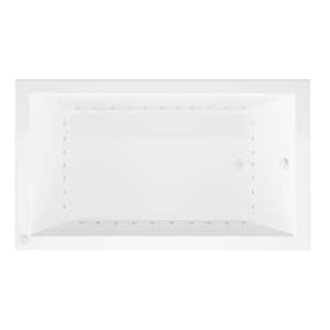 Sapphire 5 ft. Rectangular Drop-in Air Bath Tub in White