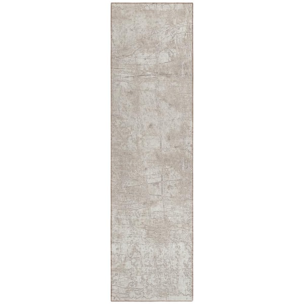 Addison Rugs Chantille ACN559 Ivory 2 ft. 3 in. x 7 ft. 6 in. Machine Washable Indoor/Outdoor Geometric Runner Rug
