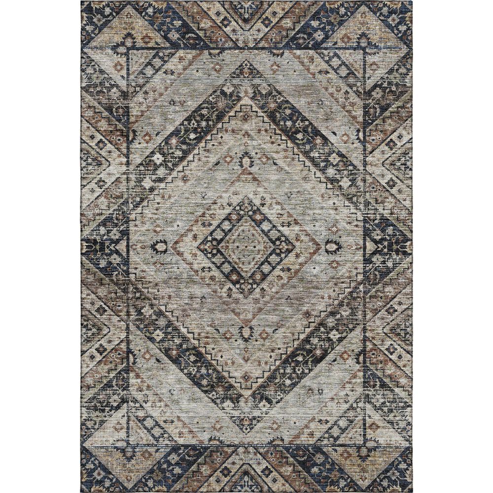 Mayfield Premium Machine Washable Abstract AMF2195 Black 9 ft. x 12 ft. Area Rug price history on PriceWatchPro