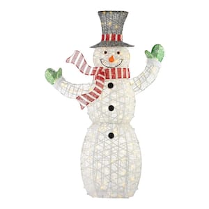 6 ft 105-Light LED Snowman Yard Sculpture