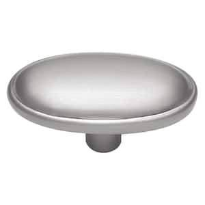 Tranquility 1-11/16 in. Satin Silver Cloud Oval Cabinet Knob