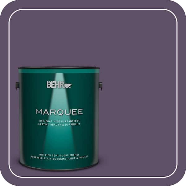 BEHR MARQUEE 1 gal. #M560-7 Muscat Grape One-Coat Hide Semi-Gloss Enamel Interior Paint & Primer