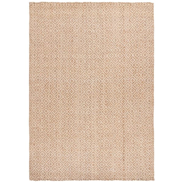 SAFAVIEH Martha Stewart Ivory/Natural 8 ft. x 10 ft. Border Concentric Diamond Area Rug