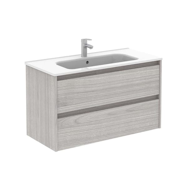 ROYO Sansa 40 in. W x 18 in. D 2/DR Bath Vanity in Sandy Grey with ...