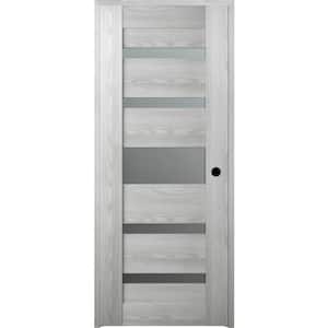 Vona 07-05 30 in. x 84 in. Right-Hand Frosted Glass Solid Composite Core Ribeira Ash Wood Single Prehung Interior Door