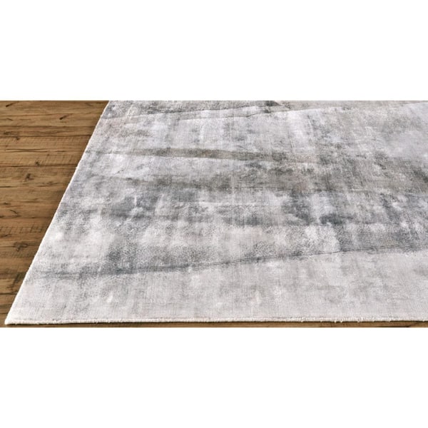 8 ft. x 10 ft. Gray and Ivory Abstract Area Rug