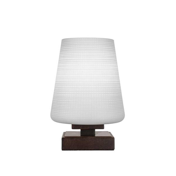 Lighting Theory Quincy 8.75 in. Dark Granite Accent Lamp with Glass