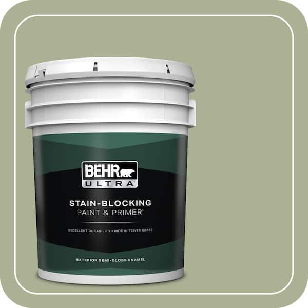 BEHR ULTRA 5 gal. #PPU10-06 Spring Walk Semi-Gloss Enamel Exterior Paint & Primer