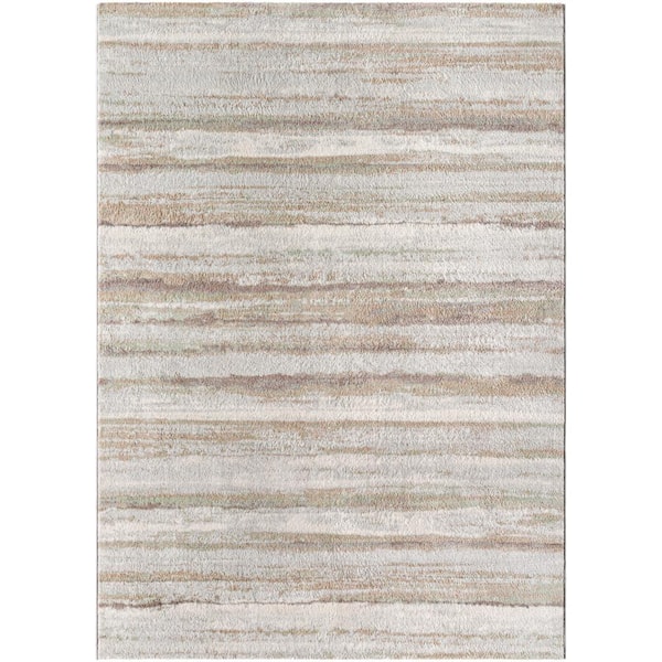 Furaha Cream/Light Brown 7 ft. x 9 ft. Indoor/Outdoor Area Rug