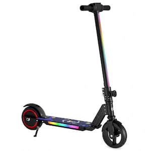 Numhew Electric Scooter for Kids, Kick Scooter with LED Display and Colorful Lights for Girls and Boys