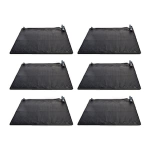 110000 BTU Above Ground Swimming Pool Water Heater Solar Mat, Black (6-Pack)