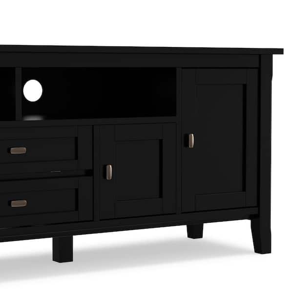 Simpli Home Warm Shaker Solid Wood 72 in. Wide Transitional TV