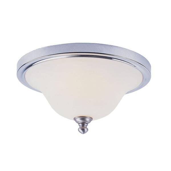 Bel Air Lighting Stewart 2-Light Polished Chrome Incandescent Ceiling Flush Mount