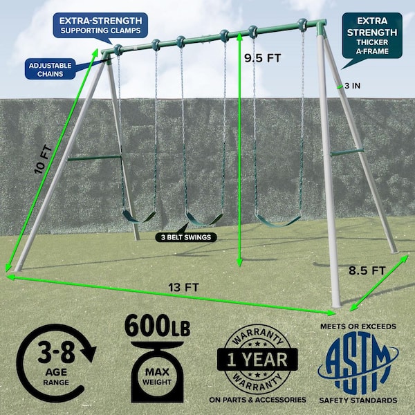 Have a question about SPORTSPOWER Everest Metal Swing Set? - Pg 1