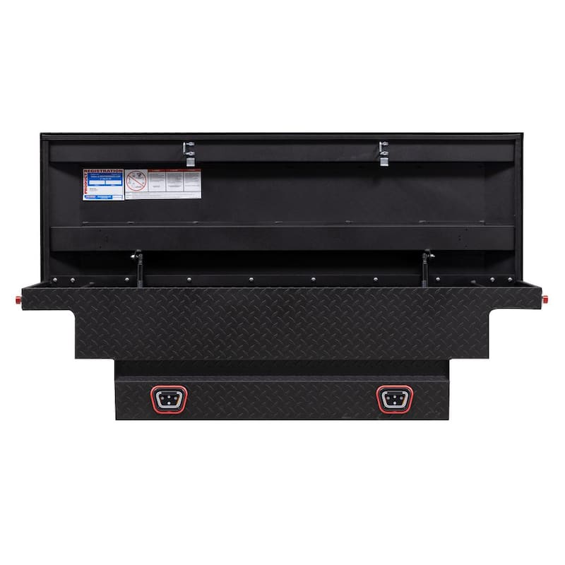 62.5 in. Matte Black Aluminum Compact Low Profile Crossover Truck Tool Box