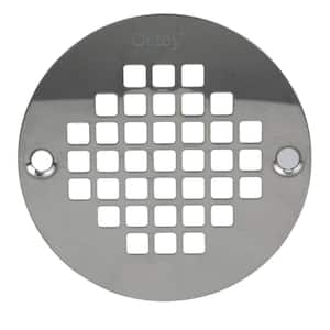 4 in. Round Screw-In Stainless Steel Shower Drain Cover