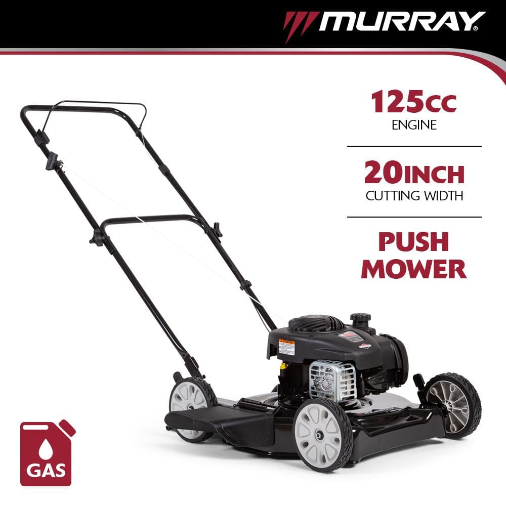 Murray 20 in. 125 cc Briggs & Stratton Walk Behind Gas Push Lawn Mower with 4 Wheel Height Adjustment and Prime 'N Pull Start