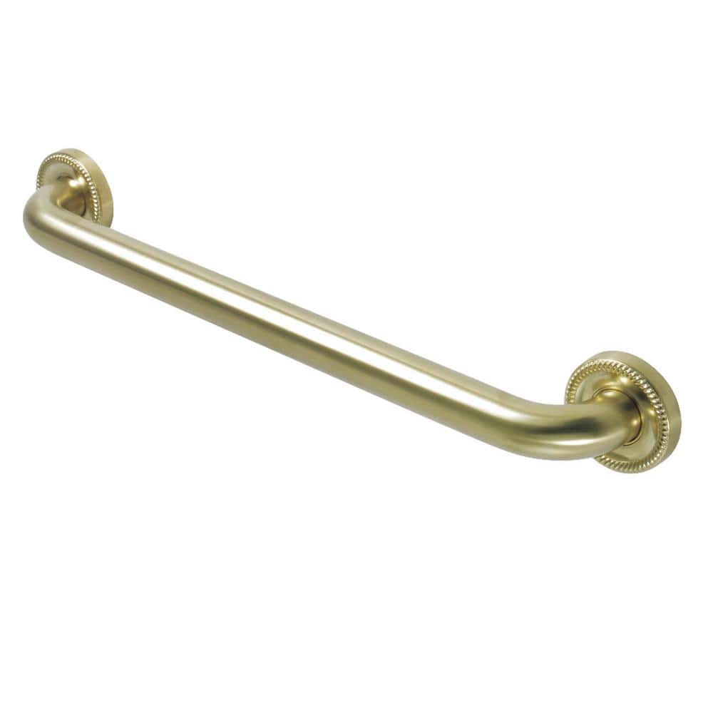 Kingston Brass Camelon 18 in. x 11/4 in. Grab Bar in Brushed Brass