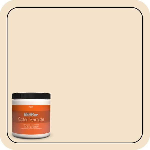 BEHR PREMIUM PLUS 8 oz. #ECC-12-1 Dappled Sunlight Flat Interior/Exterior Paint & Primer Color Sample