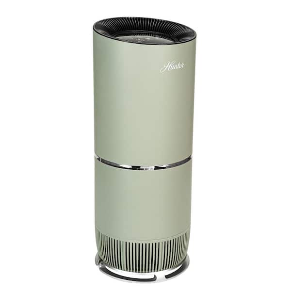 Hunter HP670 True HEPA Air Purifier for Allergies, Digital Tall Tower, Sage