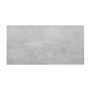 Take Home Tile Sample - Vibes Gray 3 in. x 6 in. Subway Glossy Ceramic