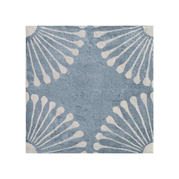 Take Home Sample-Merena Blue 4 in. x 4 in. Matte Porcelain Square Wall and Floor Tile Sample