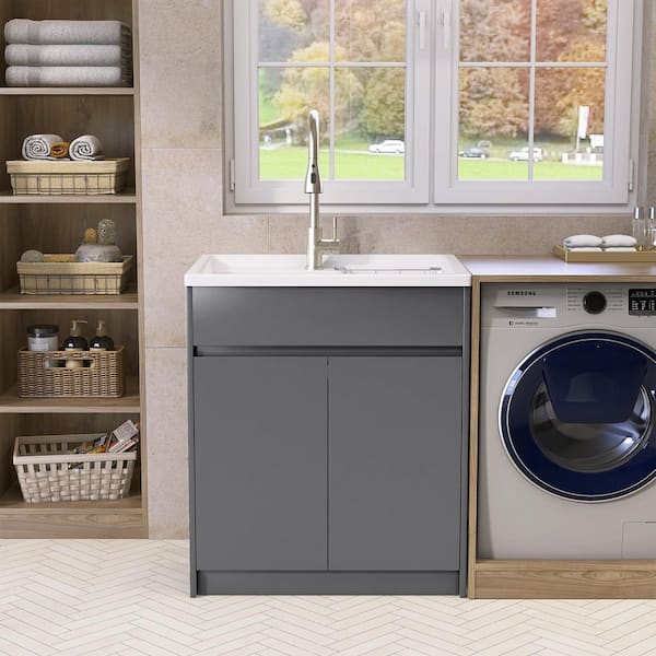 Zeafive All-in-One 30 in. x 22 in. x 36 in. Freestanding Laundry