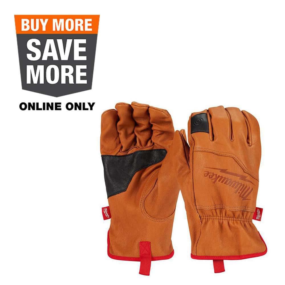 Milwaukee Medium Goatskin Leather Gloves 48-73-0011 - The Home Depot