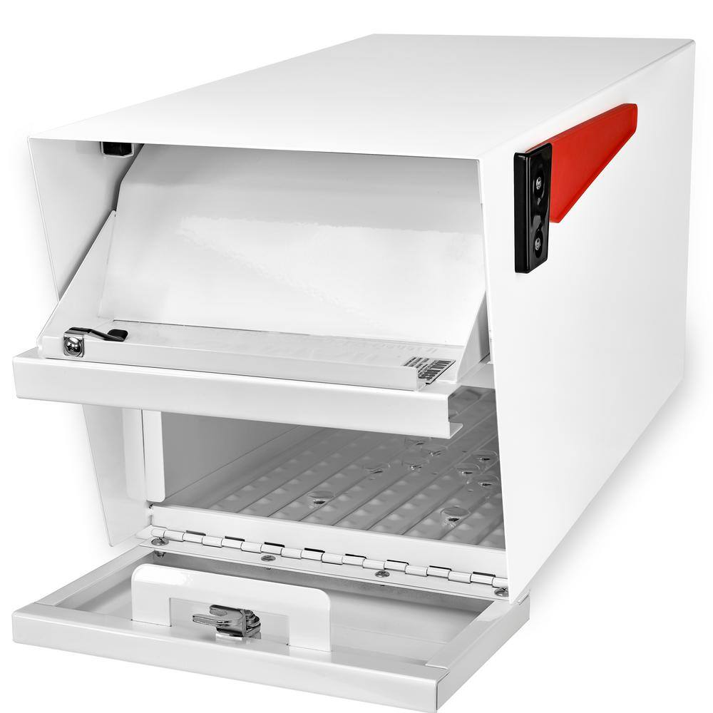 Mail Manager X4 Locking Mailbox Combo Kit with In-Ground Post, Alpine White, 4 Compartment High Security Cluster price history on PriceWatchPro