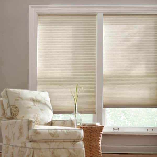 Home Decorators Collection Parchment Cordless Light Filtering Cellular Shades for Windows - 23 in. W x 48 in. L (Actual Size 22.75 in. W x 48 in.L)