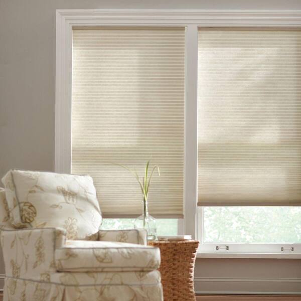 Home Decorators Collection Parchment Cordless Light Filtering Cellular Shades for Windows - 26.75 in W x 72 in L (Actual Size 26.5 in W x 72 in L)