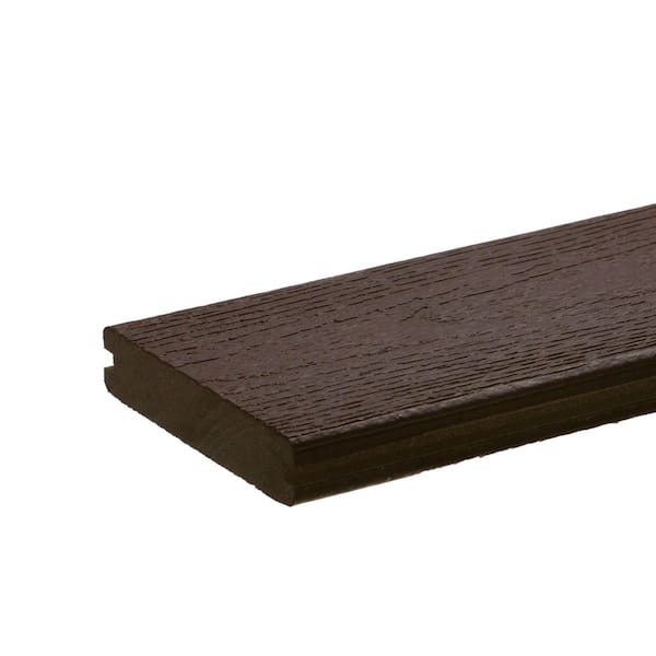 DuxxBak Optima Dekk 1 in. x 6 in. x 20 ft. Black Walnut Grooved
