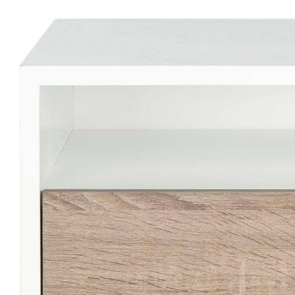 Transitional White & Gray 2-Drawer Freestanding Cabinet