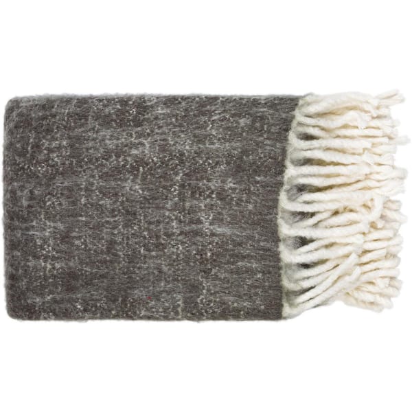 Livabliss Paola Charcoal Throw Blanket