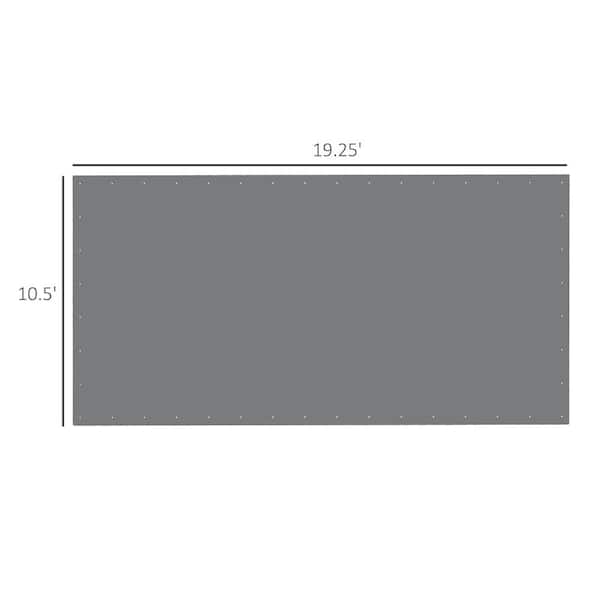 10 ft. W x 20 ft. D x 10 ft. H Grey Roof Plastic Carport